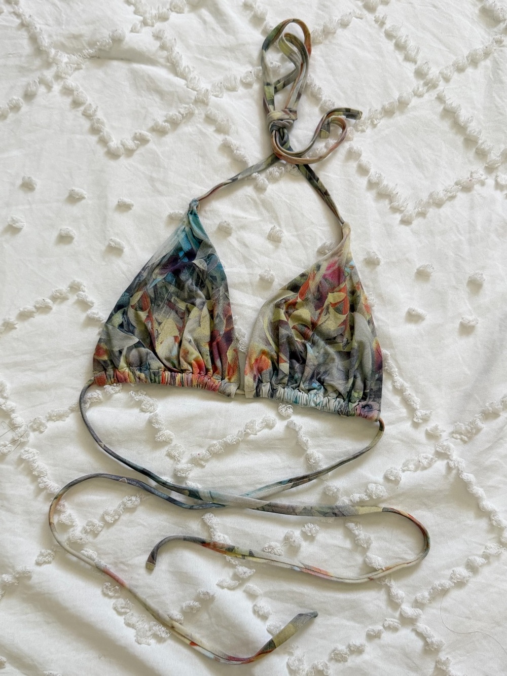 San Lorenzo Floral Triangle Bikini Top | Size Small